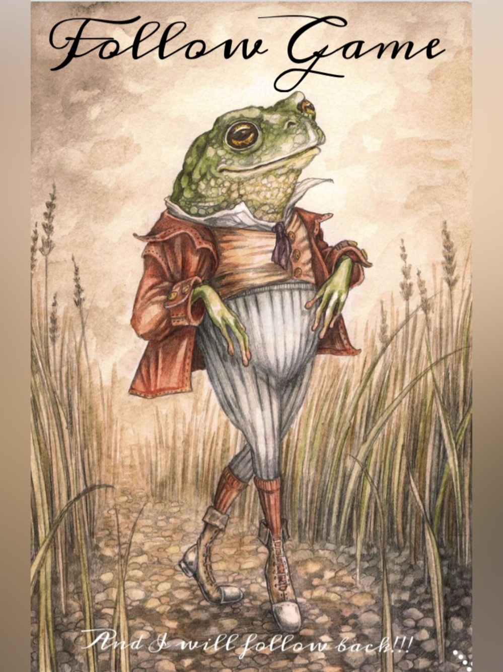 Ben Sherman Green and Brown Frog Illustration Accessory